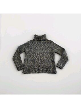 ​Nygard Collection Mohair Halo Knit M Turtleneck Sweater Marled Olive Goblincore